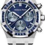 Audemars Piguet Royal Oak 41mm Chronograph White Gold Sapphire Set Bezel Blue Dial – 26240BC.SS.1320BC.01