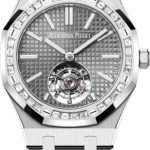 Audemars Piguet Royal Oak 41mm Flying Tourbillon White Gold Grey Dial Diamond Bezel – 26730BC.ZZ.1320BC.01