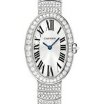 Cartier Baignoire Watch – Small White Gold Diamond Case – Diamond Bracelet – WB520011