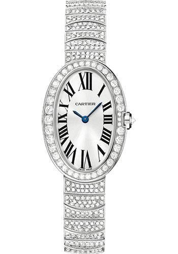 Cartier Baignoire Watch – Small White Gold Diamond Case – Diamond Bracelet – WB520011