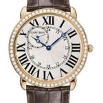 Cartier Ronde Louis Cartier Watch – Extra large Pink Gold Diamond Case – Alligator Strap – WR007001