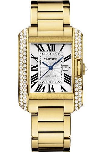 Cartier Tank Anglaise Watch – Medium Yellow Gold Diamond Case – WT100006